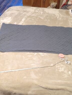 Mainstays Gray Quilted Bed Runner